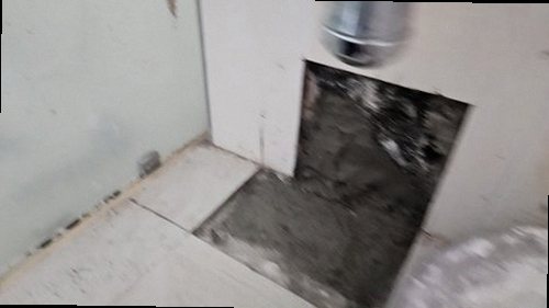 광진구 누수탐지 천장 누수 흔적과 점검 위치를 표시한 현장 사진