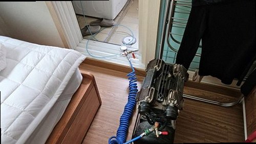 포천 누수탐지 안방 천장 누수 흔적과 현장 점검 모습