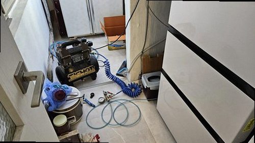 아산시 누수탐지 수도계량기 별침과 보일러 배관을 확인하는 점검 과정
